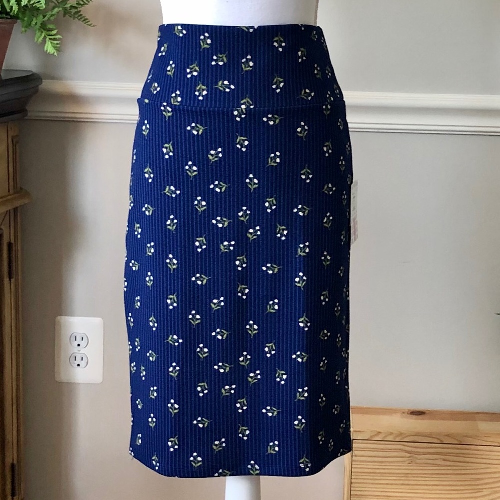 NWT! LULAROE CASSIE SKIRT (BLUE)